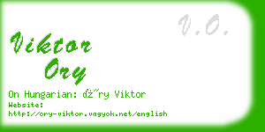 viktor ory business card